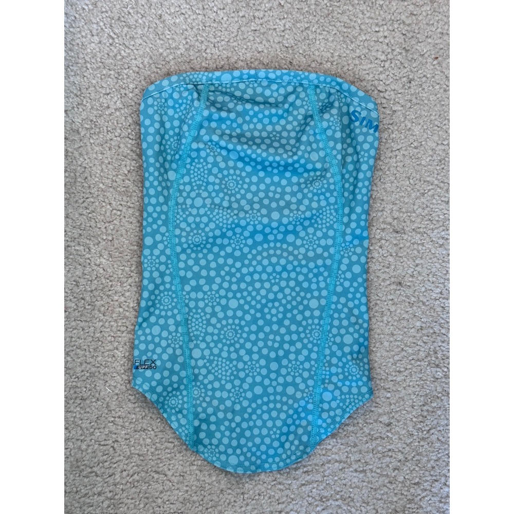 Simms SolarFlex UPF 50 SunGaiter Blue Dotted Neck Gaiter Face Mask OSFA